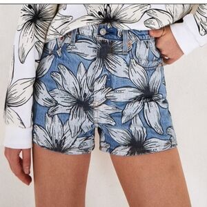 Levi's Floral Print Jean Shorts